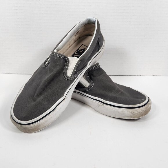 Classic Vans Gray Slip-On Sneakers - Picture 1 of 5